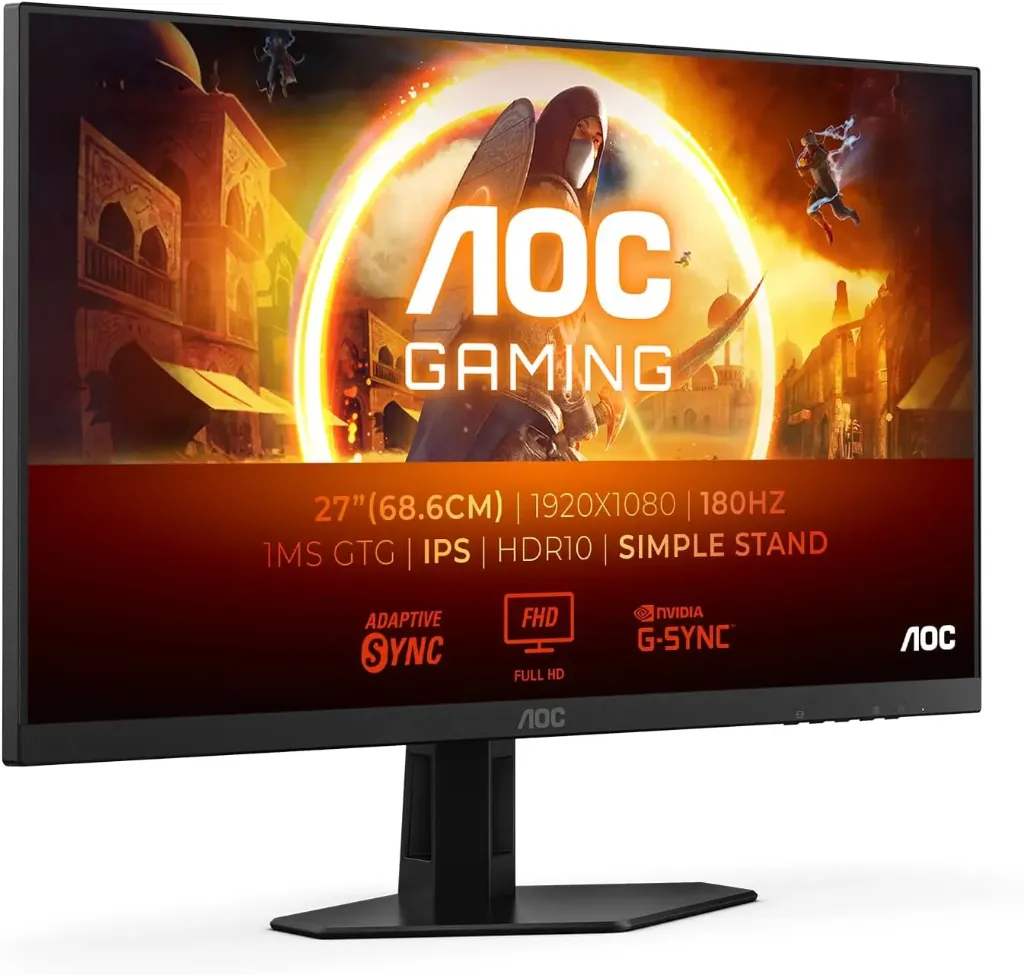 AOC 27 inch FHD 180Hz, Fast IPS-paneel, 1ms GtG, HDR10, (1920x1080 HDMI 2X 2.0 DP 1x 1.4)