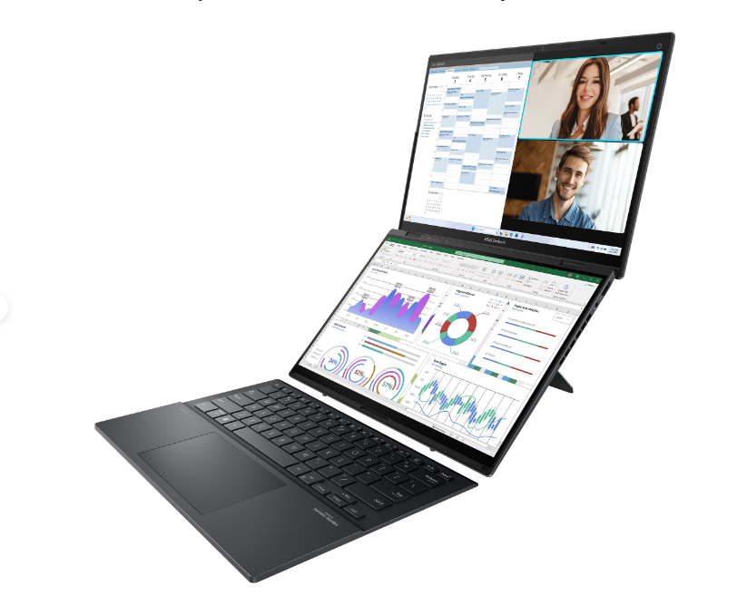 ASUS Zenbook Duo OLED Touch Display | Intel Core Ultra 9 285H | 16GB RAM | 1TB SSD | Intel Arc | Win11 Pro | QWERTZ | Inkwell Grey